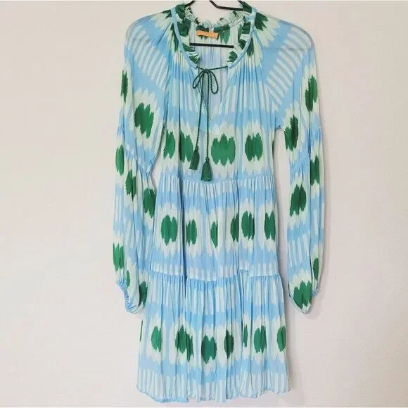 Oliphant Ikat dress with tassel drawstring Medium - Picture 2 of 8